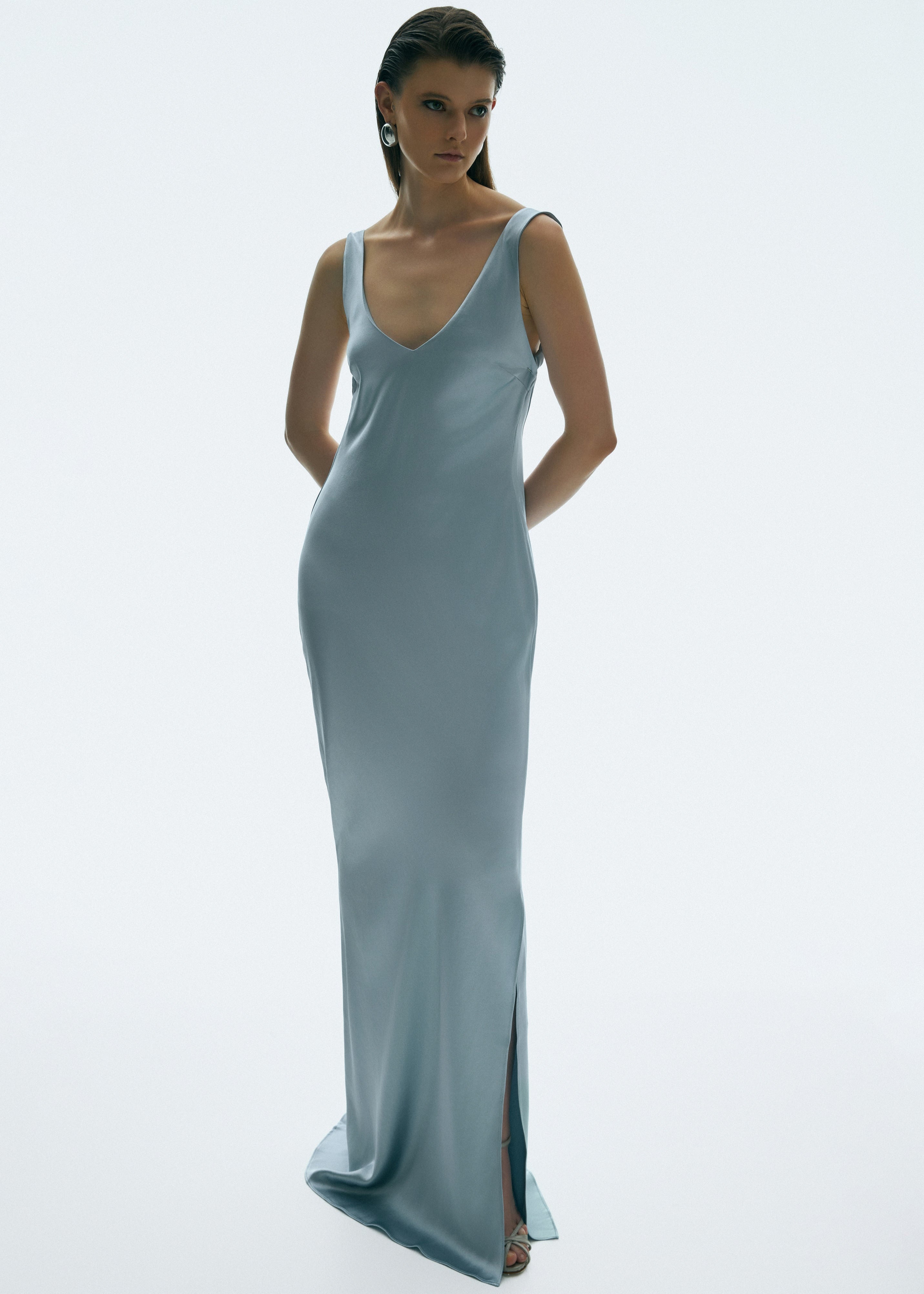evening dress formal by sustainable clothing brands
blue dress