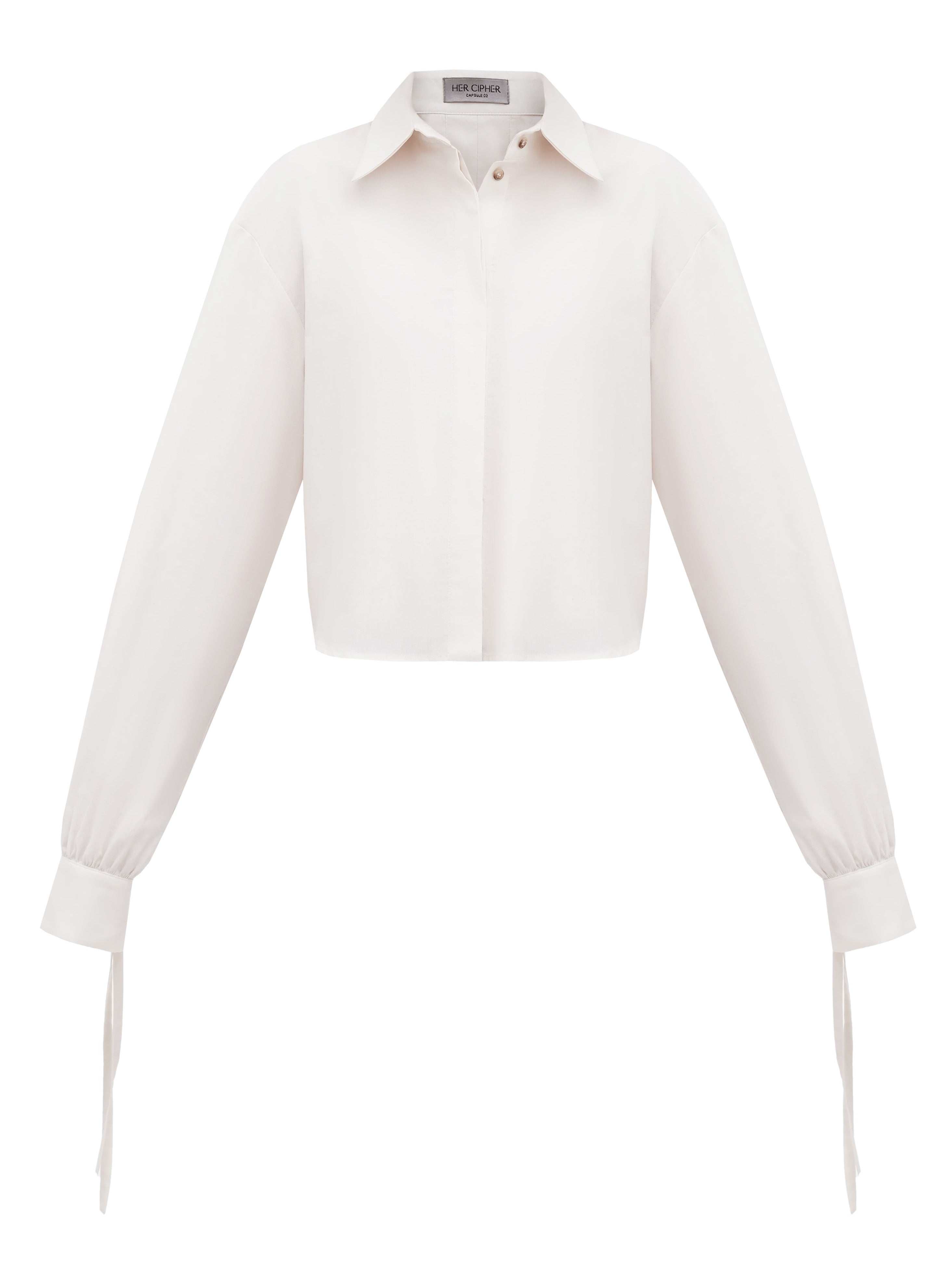 An organic cotton sustainable shirt in light ivory color